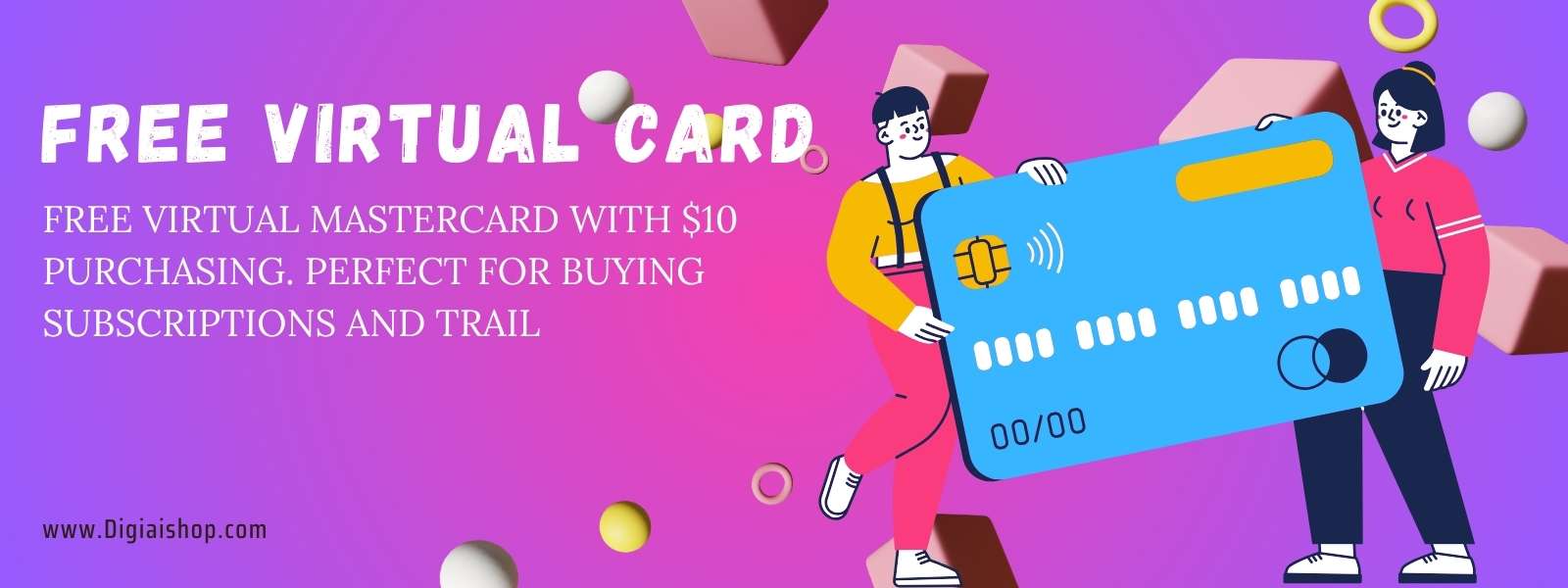 Purchase $10 to receive a free virtual MasterCard,You can purchasing subscriptions and trial